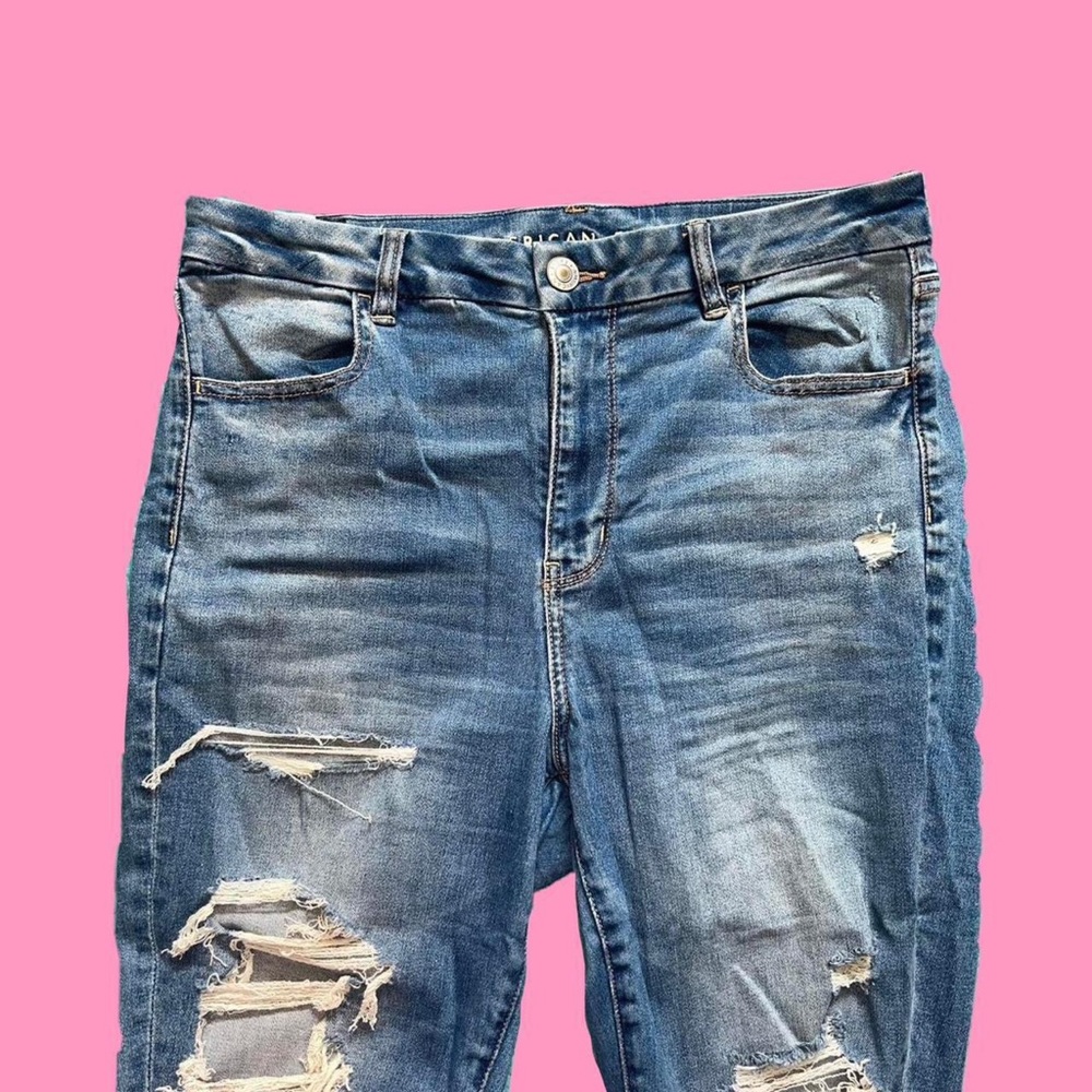 american eagle ripped skinny jeans
